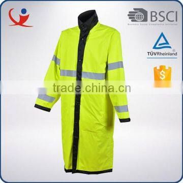 Good quality durable police raincoat polyester long work uniform