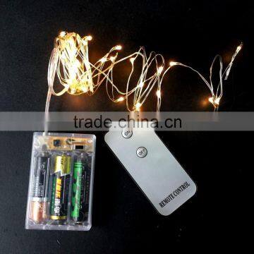 AA Battery Operated Cooper wire LED micro Fairy String light with Remote control