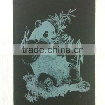 Cute Panda Print inkjet Engraving card/Scratch art foil paper/foil card/Scratch foil paper engraving art quilling art paper