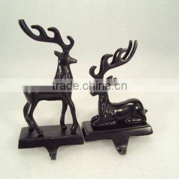 Reindeer Stocking holder, Aluminum metal stocking holder, Metal reindeer stocking holder, christmas stocking holders,