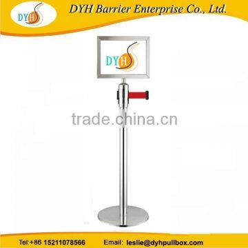Steel Sign Top for Queue Pole Vertical Sign Board Exhibition Display Barrier photo-4