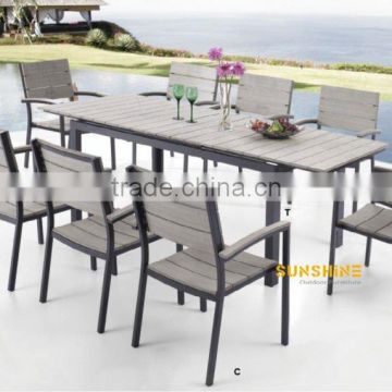 hotsale WPC extensible polywood dining set