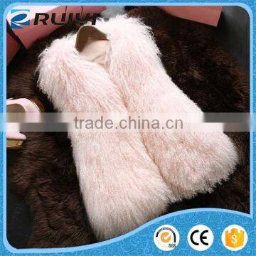 thick warm faux fur vest, lady fashion waistcoat