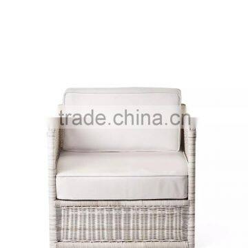 white rattan Chair with cushion