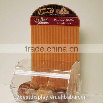 innovative clear acrylic cupcake display case with headers