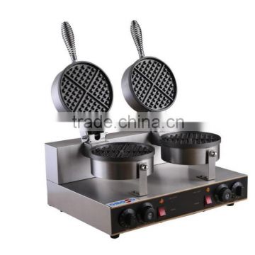 2015 high quality stainless steel electric double head waffle baker