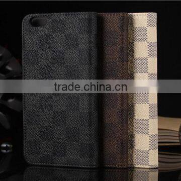 2014 Vertical Black Cell Phone Leather Case for Iphone 6 Plus