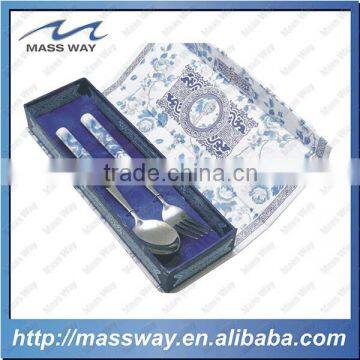 Lovely Ceramic Handle Custom Stainless Steel Spoon and Fork Quality Choice photo-6