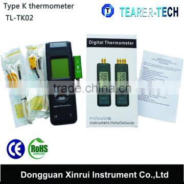 2015 high quality Digital LCD K Type -200~1350C Thermometer Meter 4 Input Thermocouple Probe temperature thermometer TL-TK04