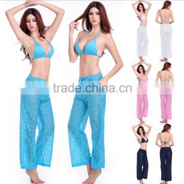 BEACH TROUSERS BEACH PANT SEXY LACE TRANSPARENT One Size