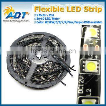 DC 24V 5M 5050 SMD 60 leds White Flexible LED Strip Light Waterproof IP65