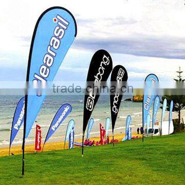 OEM size 2.6m 3.6m 5.6m Outdoor Advertising Zoom teardrop flag banners