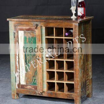 ANTIQUE RECYCLE WOOD WINE BAR, FOR HOME FURNITURE