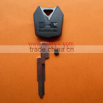 Kawasaki Motorcycle transponder key bank with left blade (black color)&blank key&key blanks wholesale&key fob