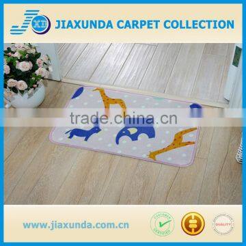 coral velvet printed mat with latex backing