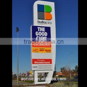 standing aluminum led pylon sign for gas station