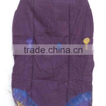 Plain Dyed Technics and Cotton / Cotton Fabric Type Denim Tie Dye Pattern Skirts photo-3