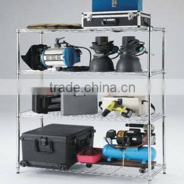 3 Tiers Chromed Metal Wire Shelving, Storage Rack photo-5