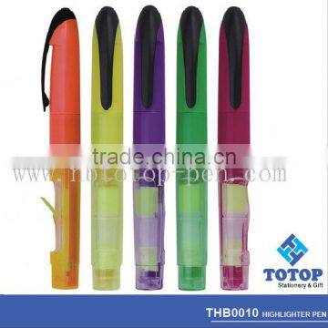 2014 plastic ball pen ball pen with highlighter