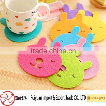 Factory Direct Selling Eco-friendly Customized Colorful Felt Coaster Made in China