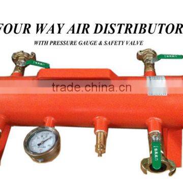 2015 New design Four Air Distributor with pressure gauge