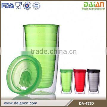 Orbit double wall acrylic tumbler with straw