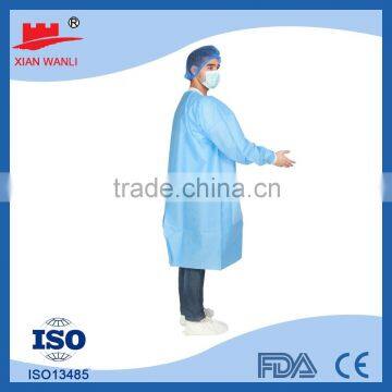 Non Woven White/Blue/Red/Green/Yellow Disposable Lab Coat With Hook and Loop photo-3