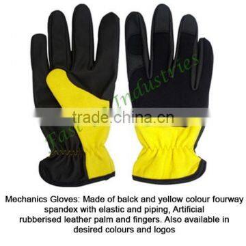 New 2015 model Mechanic Gloves with Customized Logo Printing and Label