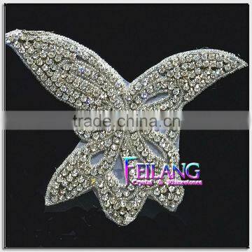 headband Bow Crystal Rhinestone Applique for hair accessories