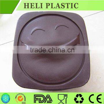 Smile face disposable plastic bento box on sale