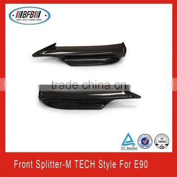 100% real Carbon fiber front lip M TECH type front splitter for bmw E90