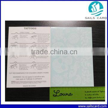 Water Transfer Temporary white Tattoo Stickers for Holiday