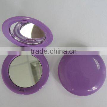 plastic double good quality girl fashion travel round mirror