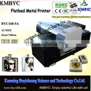 Factory cost 8 color inkjet printer for metal silver