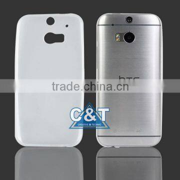 C&T Super Thin 0.3MM Clear SoftGel Flexible TPU Case for HTC One Smart Phone M7 photo-2
