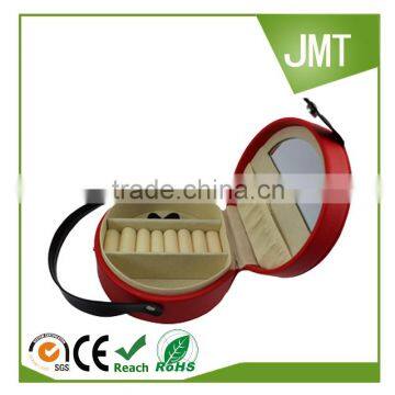 Portable Leather Jewelery box with mirror