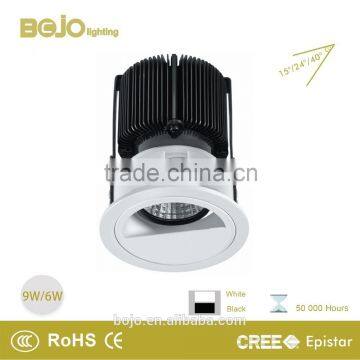 COB lighting led lamp 6w 9w 13w cob led spot light with semicircle hole