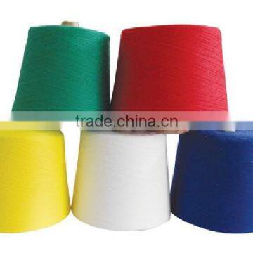 100% spum polyester yarn for sewing thread 21s/2 dyed