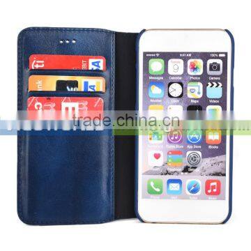 premium book style leather case for iphone 6