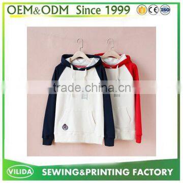 Factory Price Raglan Sleeve Wholesale Hoodies Women hoodies with custom printed logo