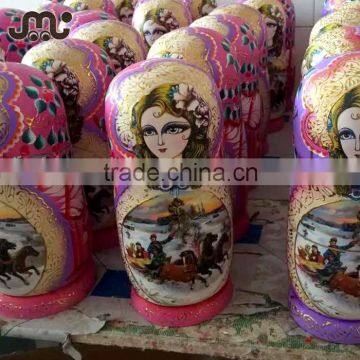wholesale russian nesting dolls,hand draw varnished russian nesting doll