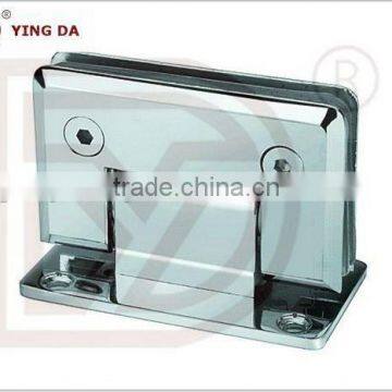 90-Degree Zinc Alloy Quadrate Bilateral Bathroom Glass Clamp