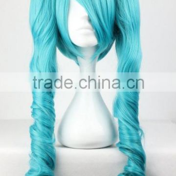 Women's Green Fashion Vocaloid-Miku Cosplay Anime Wig with two ponytails N455