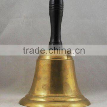 4.2''Big brass hand bell A8-013 with woonden handle as perfect noise maker (E247)