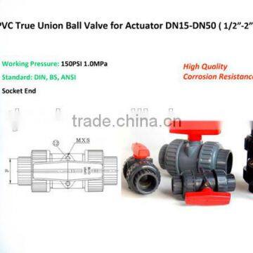 UPVC Double Union Ball Valve for Actuator photo-2