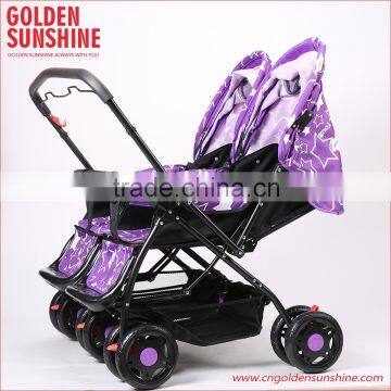 China Manufacturer JINBAO Good Twins Stroller/baby Carriage/pram/gocart/pushchair photo-2