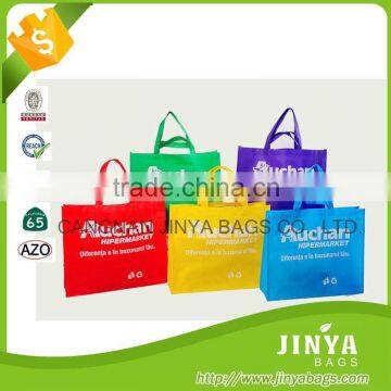 Wenzhou wholesale shopping big tote bag, cheap pp non woven printing bag with logo printing