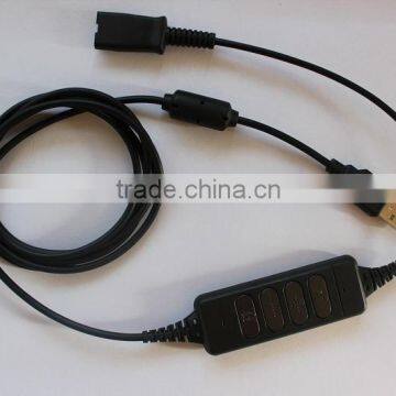 NEW! High quality PLT compatible usb adapter voip headset adapter usb voip adapter