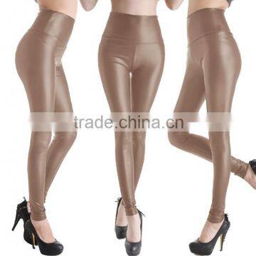 Multicolors Leather Look Fashion Sexy Women High-waist Leggings
