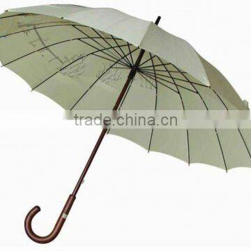 Plain Colored 16K Straight Umbrella